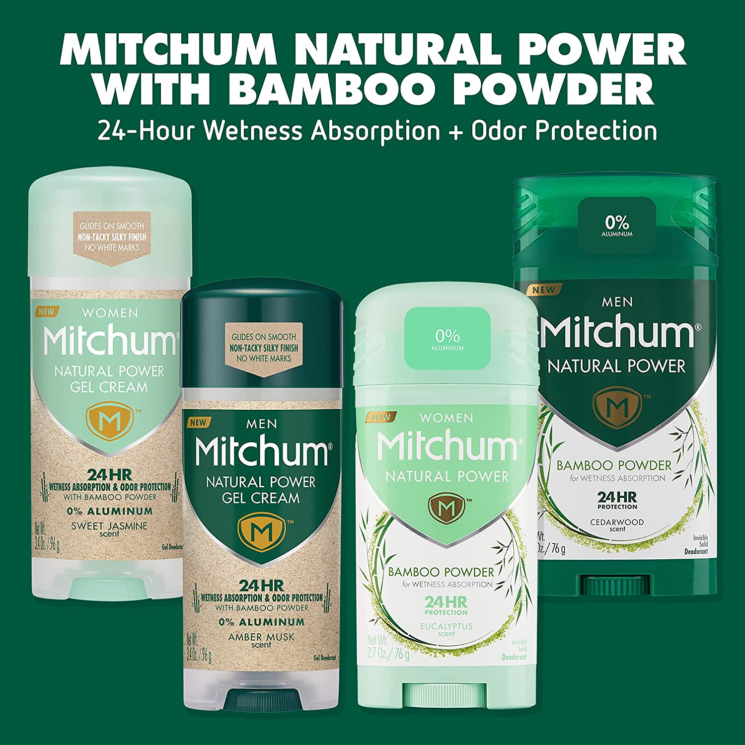 Mitchum Natural Power Gel Cream for Women, Sweet Jasmine, 3.4 oz. - Image 5